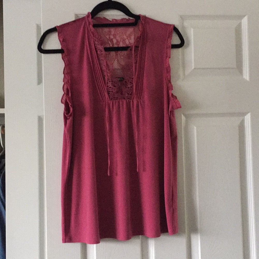 Express lace see through top
